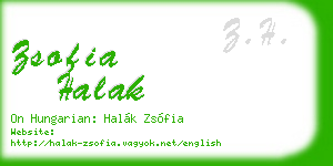 zsofia halak business card